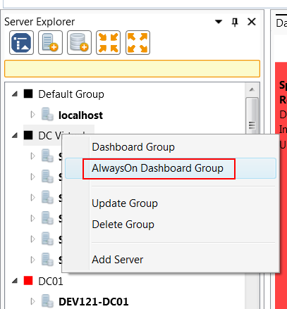 AlwaysOn Dashboard Group