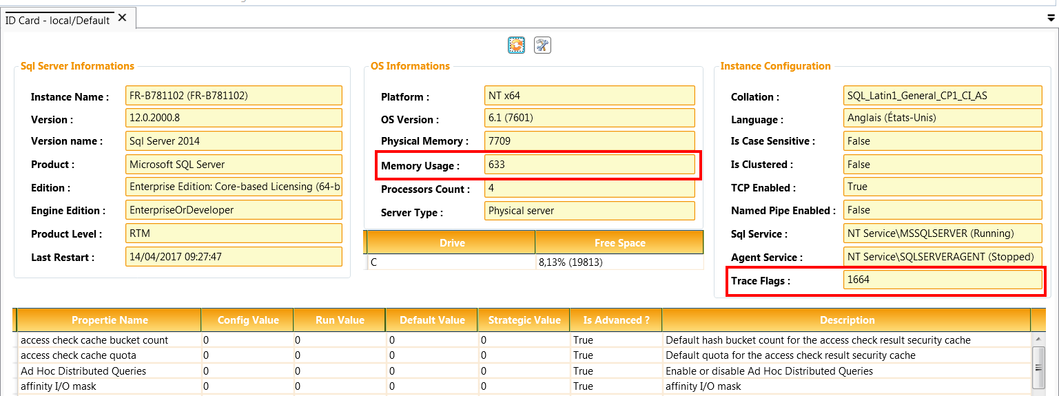 IDCard trace flags and memory usage